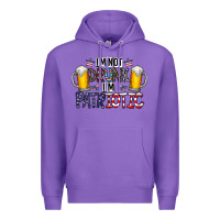 Purple I'm Not Drunk I'm Patriotic Premium Hoodie - CowhideDigitalArt