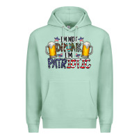 Seafoam I'm Not Drunk I'm Patriotic Premium Hoodie - CowhideDigitalArt