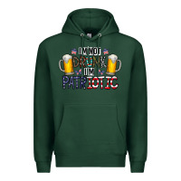 Sports Green I'm Not Drunk I'm Patriotic Premium Hoodie - CowhideDigitalArt