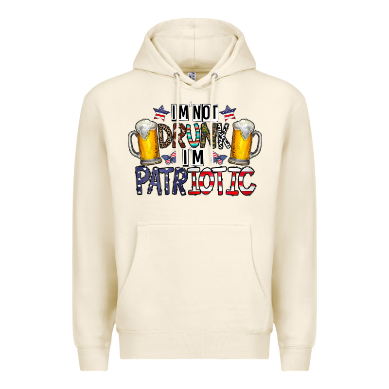I'm Not Drunk I'm Patriotic Premium Hoodie by CowhideDigitalArt | Teevron