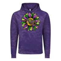 Cloud Purple Mardi Gras Sunflower With Crawfish Vintage Hoodie - BundleAndBundleShop