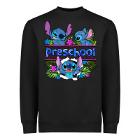 Preview Flower Stitch Blue Preschool Heavyweight Sweatshirt | Teevron