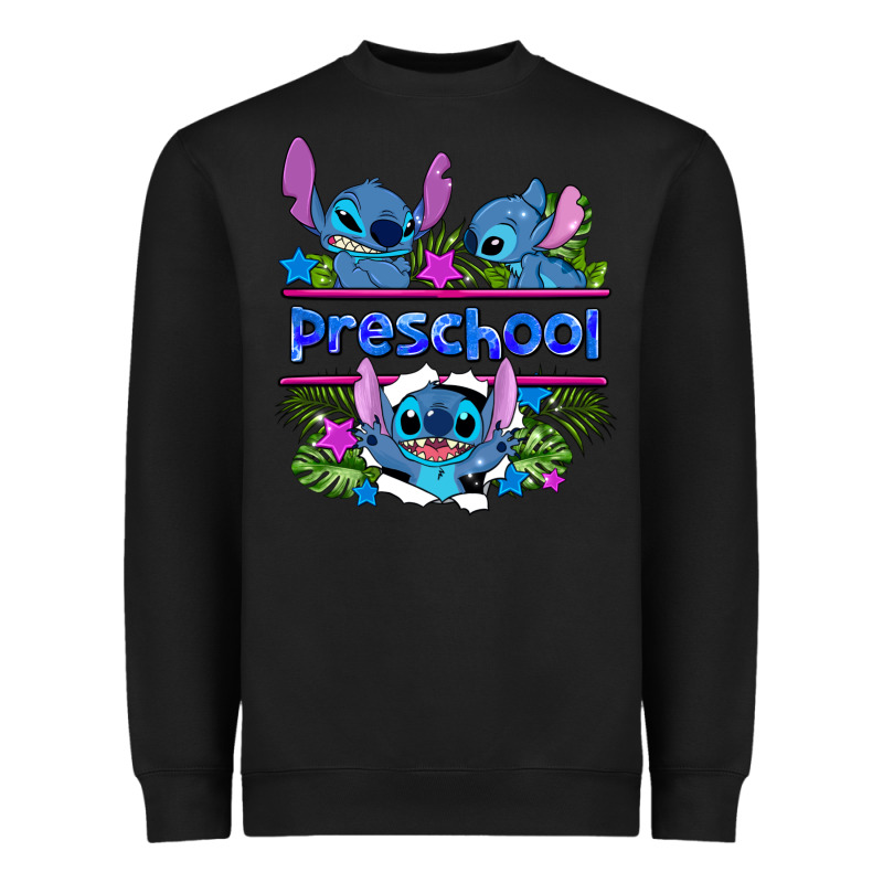 Preview Flower Stitch Blue Preschool Heavyweight Sweatshirt by AdoDesignShop | Teevron