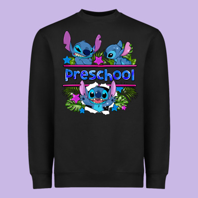 Preview Flower Stitch Blue Preschool Heavyweight Sweatshirt Designed By Adodesignshop