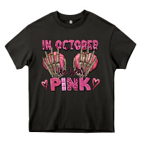 Asphalt in october we wear pink skeleton Heavy Core Tee - texasbilliewilder