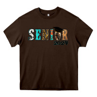 Chocolate Brown western senior 2024 Heavy Core Tee - RanaPortraitStore