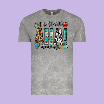 I Do It For The Aha Moments Teacher Vintage Tee Designed By Oliviacreatesart