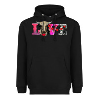 Black love with holstein cow Heavyweight Hoodie - AdoDesignShop