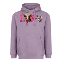 Lavender love with holstein cow Heavyweight Hoodie - AdoDesignShop