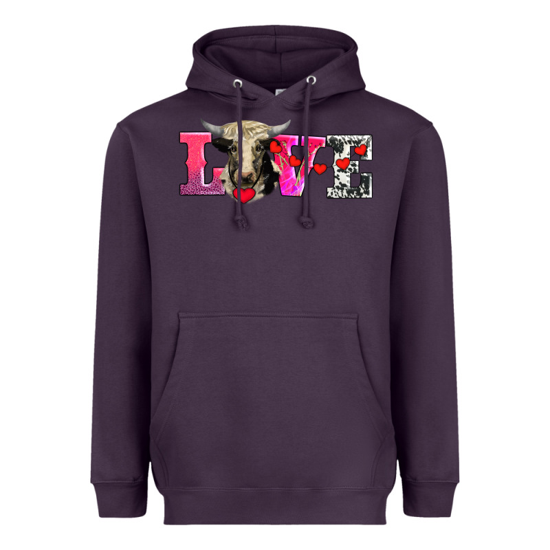 Love With Holstein Cow Heavyweight Hoodie by AdoDesignShop | Teevron