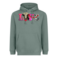 Sage love with holstein cow Heavyweight Hoodie - AdoDesignShop