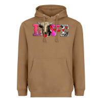 Toasted Coconut love with holstein cow Heavyweight Hoodie - AdoDesignShop