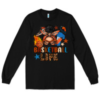 Black basketball life messy bun Long Sleeve Tee - FaDigitalArtStudio
