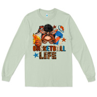Matcha basketball life messy bun Long Sleeve Tee - FaDigitalArtStudio
