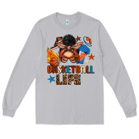 Moon Dust basketball life messy bun Long Sleeve Tee - FaDigitalArtStudio