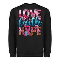 Black love faith hope with cancer ribbon  ado Heavyweight Sweatshirt - AdoDesignShop