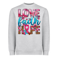 Love Faith Hope With Cancer Ribbon  Ado Heavyweight Sweatshirt | Teevron
