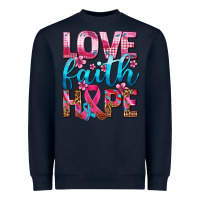 Navy love faith hope with cancer ribbon  ado Heavyweight Sweatshirt - AdoDesignShop