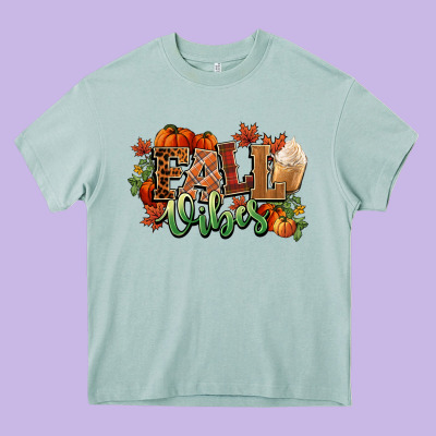 Fall Vibes Pumpkins Heavy Core Tee Designed By Nancycooperartshop