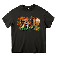 Asphalt Fall vibes pumpkins Heavy Core Tee - NancyCooperArtShop