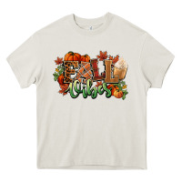 Cream Fall vibes pumpkins Heavy Core Tee - NancyCooperArtShop