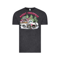 Vintage Black merry christmas gnomies Vintage Tee - FaDigitalArtStudio