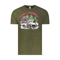 Vintage Olive merry christmas gnomies Vintage Tee - FaDigitalArtStudio