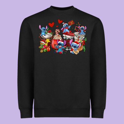 Christmas Stitch Coffee Cups Heavyweight Sweatshirt Designed By Adodesignshop