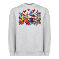 Heather Grey christmas stitch coffee cups Heavyweight Sweatshirt - AdoDesignShop