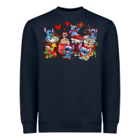 Navy christmas stitch coffee cups Heavyweight Sweatshirt - AdoDesignShop