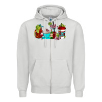 Dove Grey wine coffee cups Zipper Hoodie - AdoDesignShop