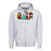 Heather Grey wine coffee cups Zipper Hoodie - AdoDesignShop