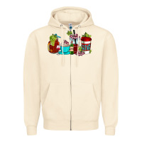 Sandshell wine coffee cups Zipper Hoodie - AdoDesignShop