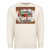 Santa's Favorite Teacher Premium Sweatshirt | Teevron
