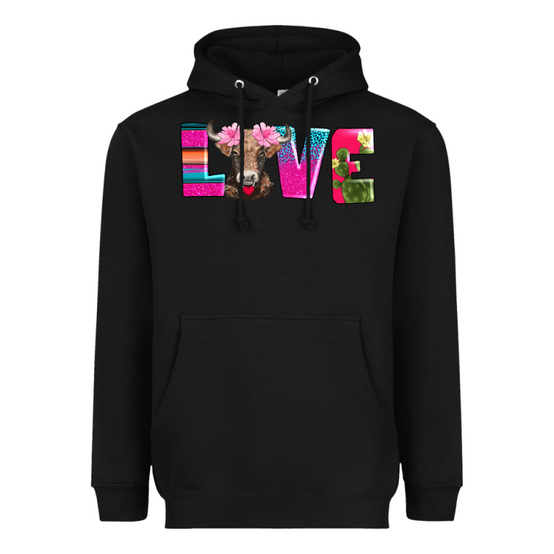 Love With Braunvieh Cow Heavyweight Hoodie by AdoDesignShop | Teevron