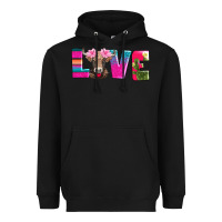 Black love with braunvieh cow Heavyweight Hoodie - AdoDesignShop