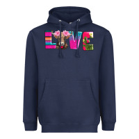 Navy love with braunvieh cow Heavyweight Hoodie - AdoDesignShop