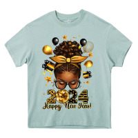 Arona 2024 happy new year  afro messy bun Heavy Core Tee - texasbilliewilder