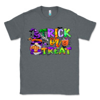 Charcoal Heather trick or treat gnome Classic Tee - CowGirlArtShop
