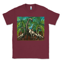 Burgundy brachiosaurus Classic Tee - Artiststas
