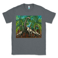 Charcoal Heather brachiosaurus Classic Tee - Artiststas