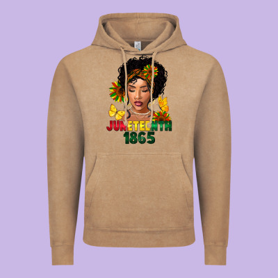Juneteenth 1865 Black Woman Vintage Hoodie Designed By Fadigitalartstudio