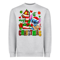 Heather Grey my first christmas stitch Heavyweight Sweatshirt - AdoDesignShop