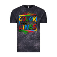 Cloud Black color outside the lines autism Vintage Tee - OliviaCreatesArt