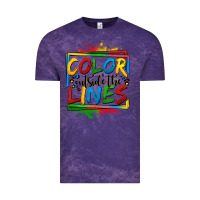 Cloud Purple color outside the lines autism Vintage Tee - OliviaCreatesArt