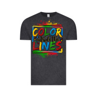 Vintage Black color outside the lines autism Vintage Tee - OliviaCreatesArt