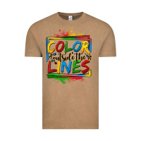 Vintage Coffee color outside the lines autism Vintage Tee - OliviaCreatesArt