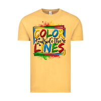 Vintage Mustard color outside the lines autism Vintage Tee - OliviaCreatesArt