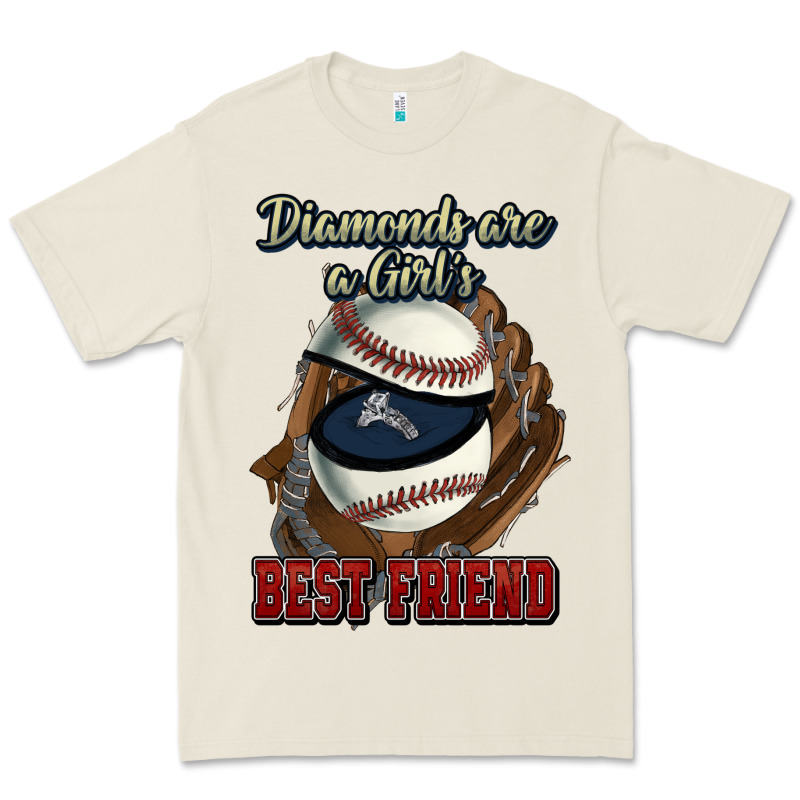 Diamonds Are A Girl's Best Friend Baseball Premium Tee by HowdyJamesFarm | Teevron