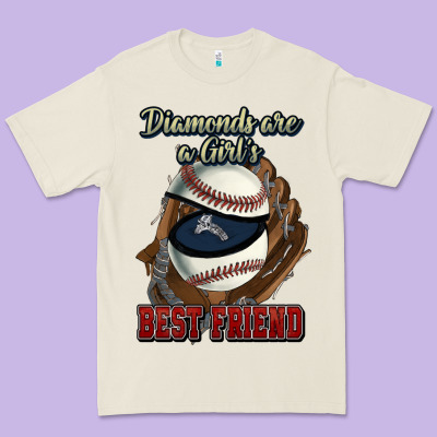 Diamonds Are A Girl's Best Friend Baseball Premium Tee Designed By Howdyjamesfarm